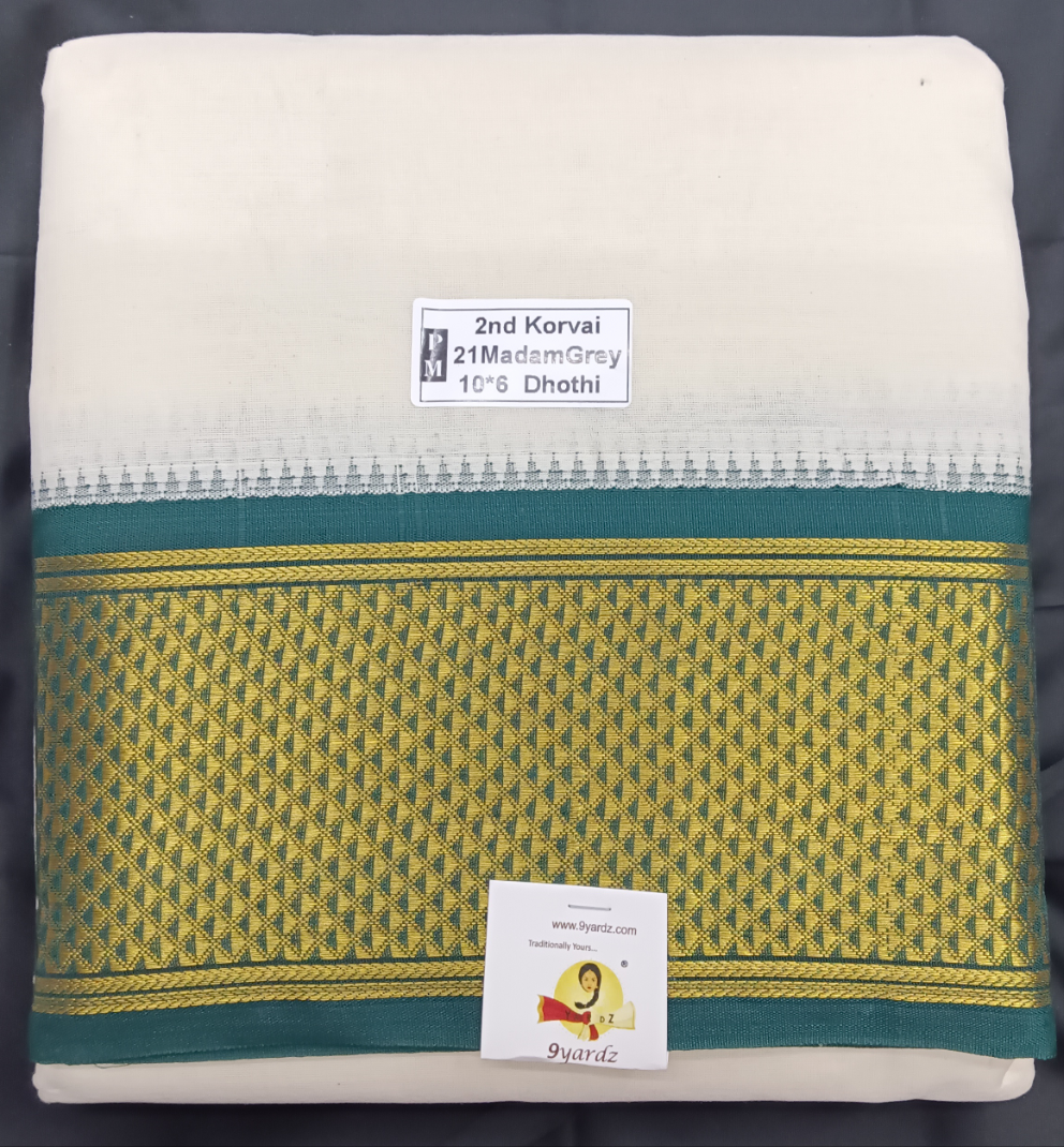 Pure cotton Muhurtham dhoti 10*6 maadampet 21