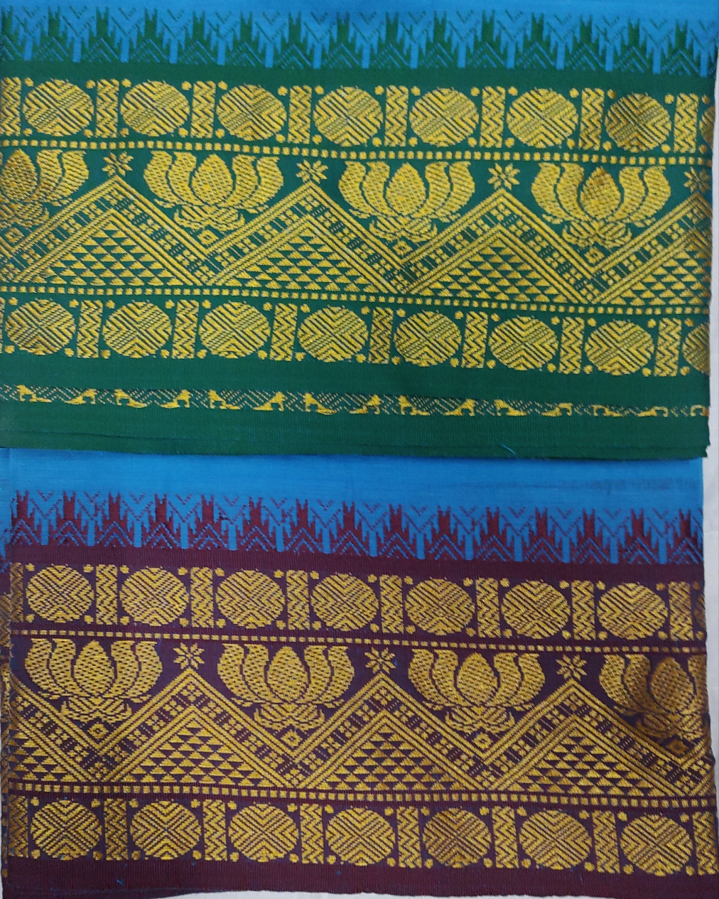 Cotton Colour  Dhothi 9*5 5 inch Zari border