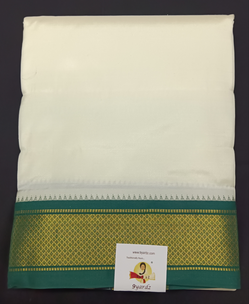 Pure silk Dhoti 9*5 Mayilkann 7 kannu muzham