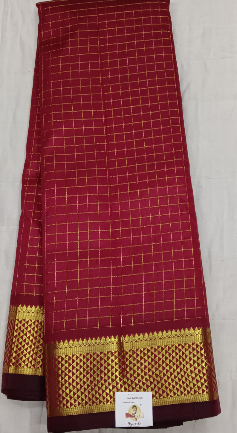 Pure silk Checked 10yardz
