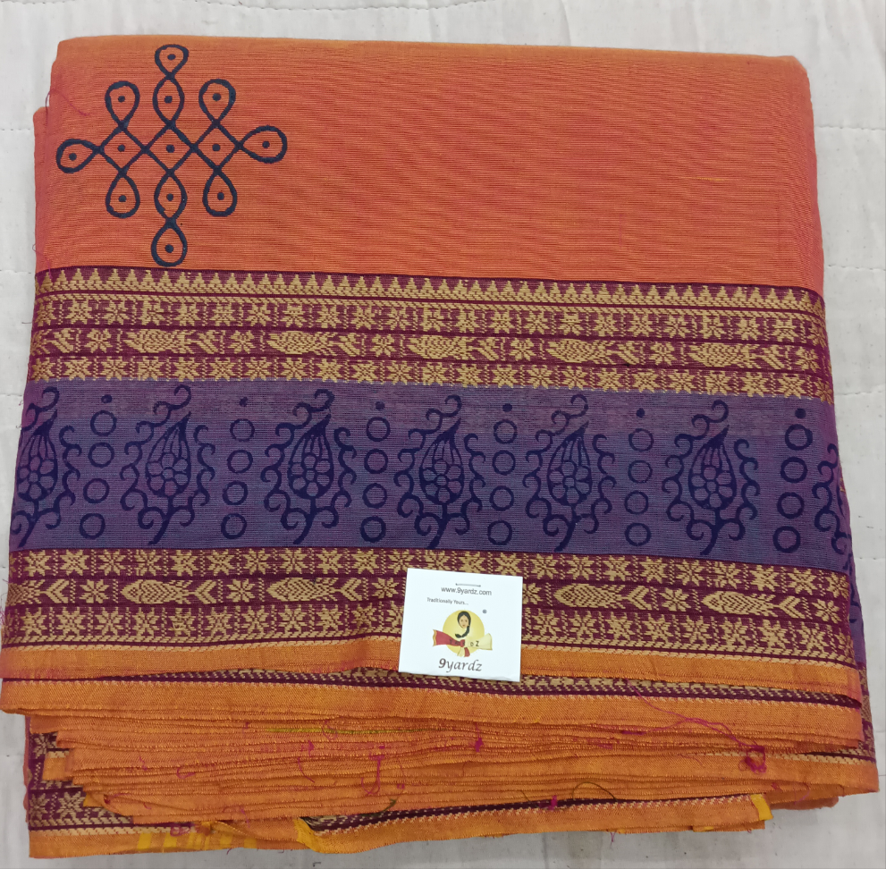 Arupukottai cotton Printed 10 yards madisar