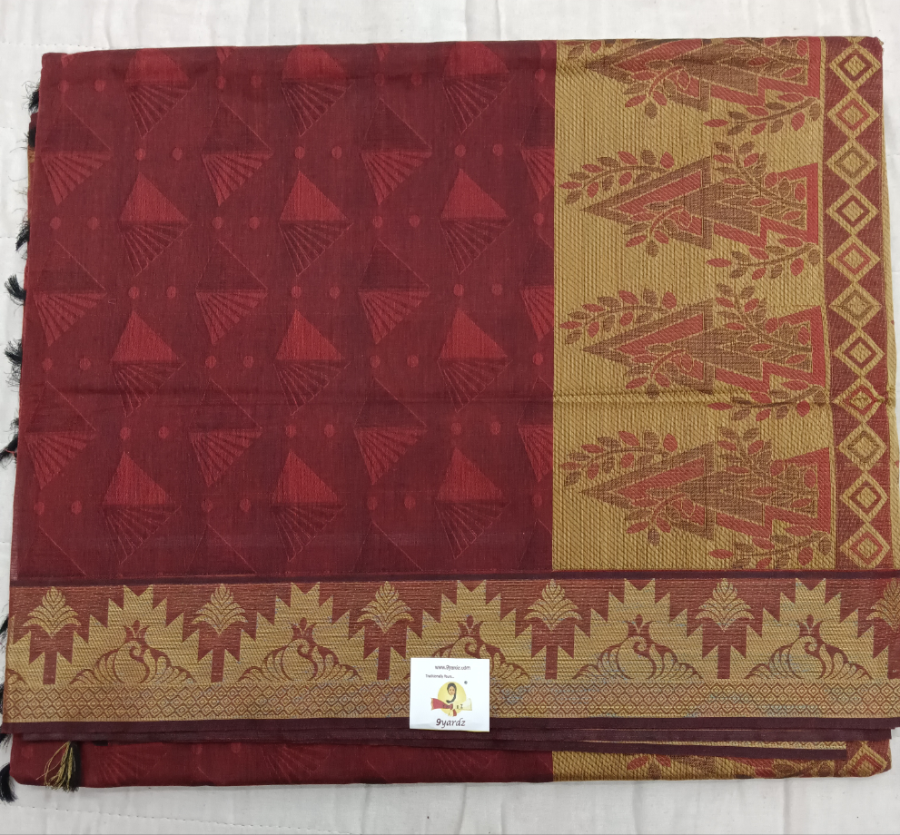 Rich Cotton Embossed sarees