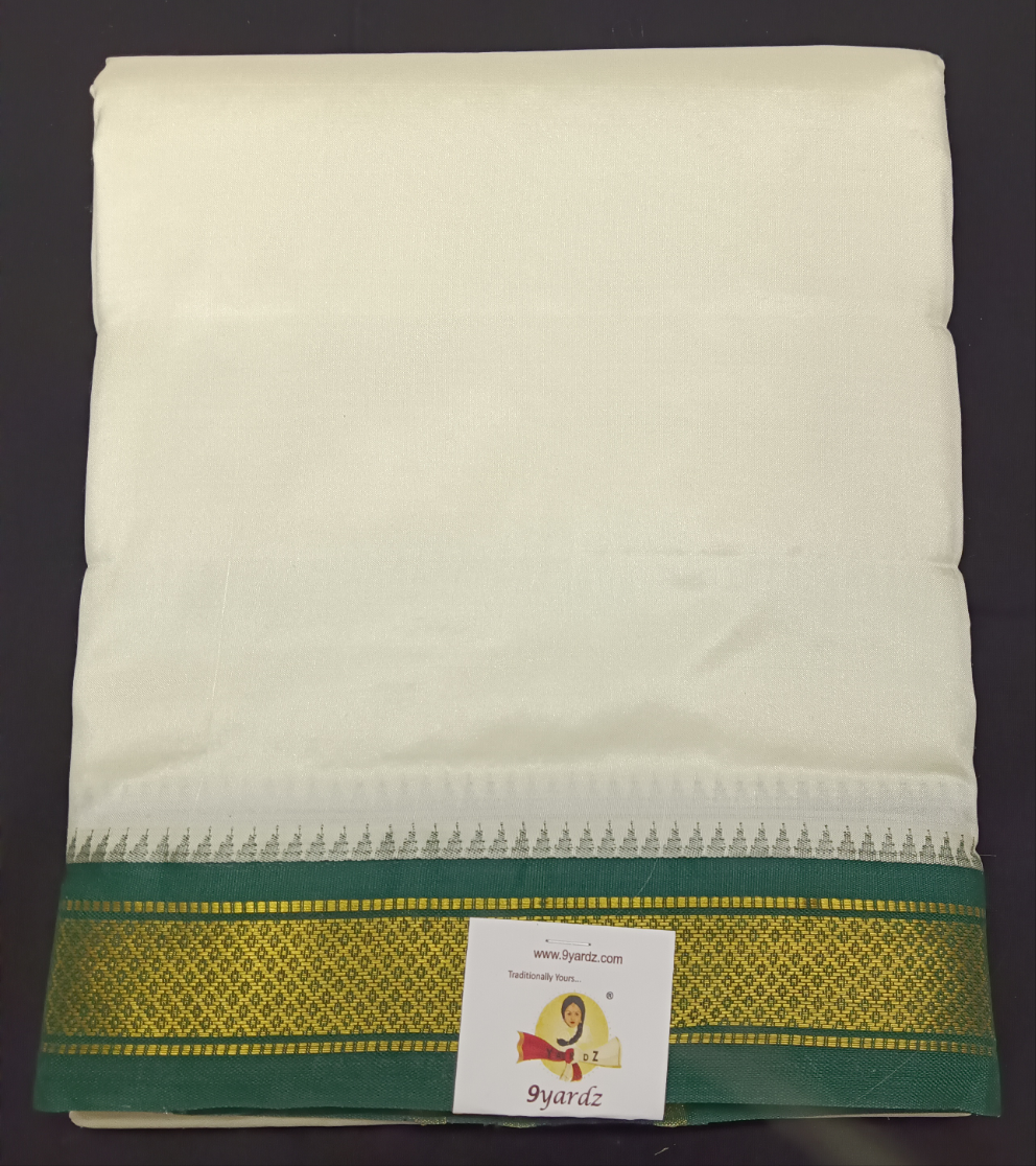 Pure silk Dhoti 9*5 Mayilkann 11 kannu muzham