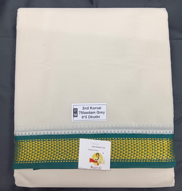 Pure cotton Muhurtham dhoti 9*5 maadampet 7