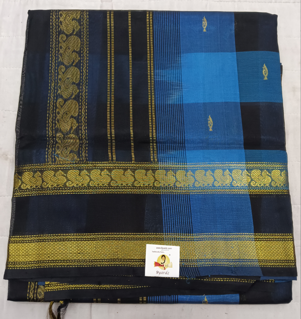 Pure silk cotton zari Palum Pazhamum Check