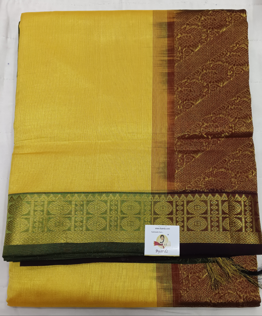 Pure silk cotton- Reverse Pallu- Semi Korvai
