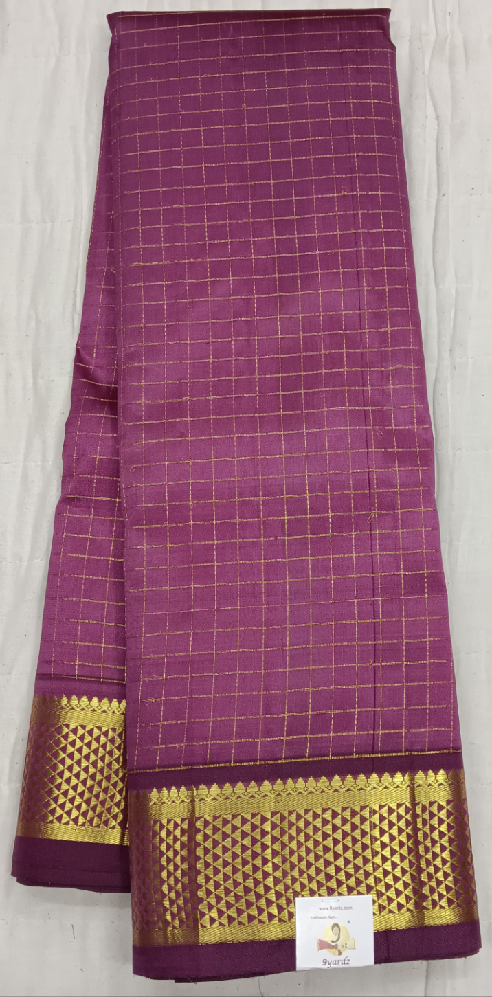 Pure silk Checked 10yardz