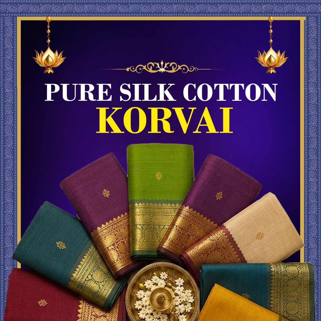 Pure Silk Cotton Korvai 10yardz