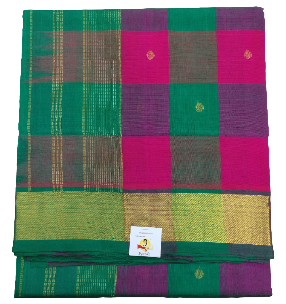 Pure silk cotton zari Palum Pazhamum Check