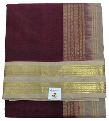 Pure silk cotton Korvai 12yardz