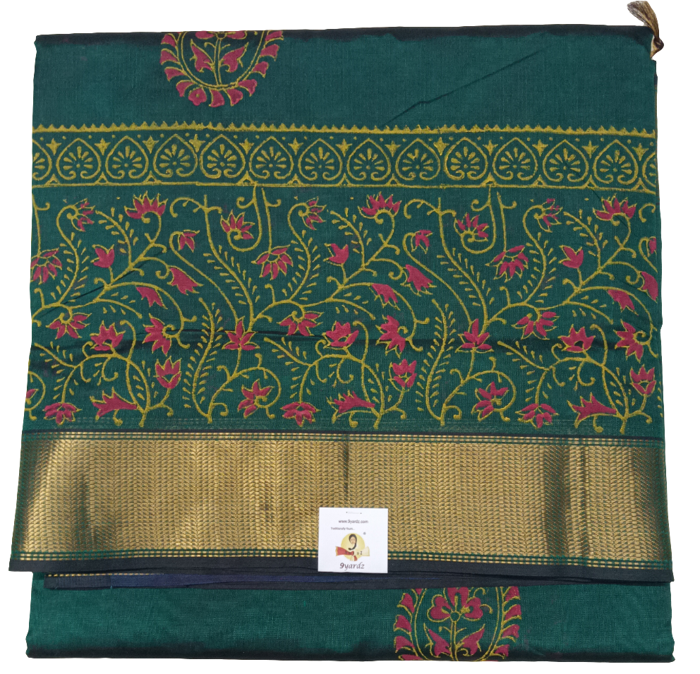 Pure silk cotton 10yards Printed madisar