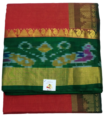 Korvai Silk Cotton Pochampalli 10yardz