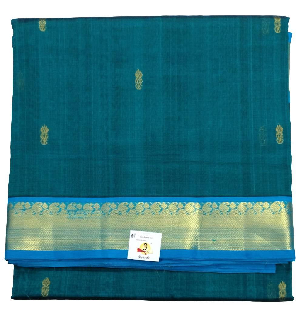 Pure silk cotton-  with butta, 10yards (madisar)