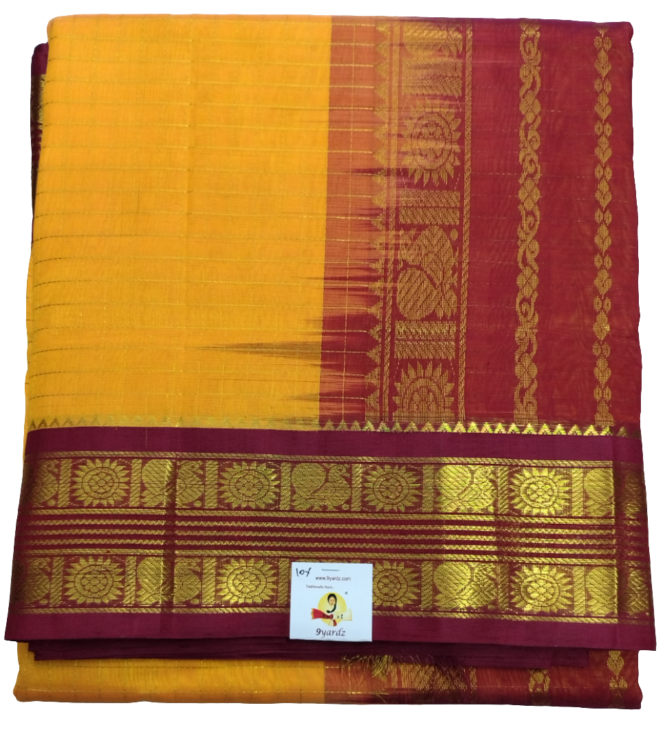 Pure silk cotton -Korvai 10yards madisar