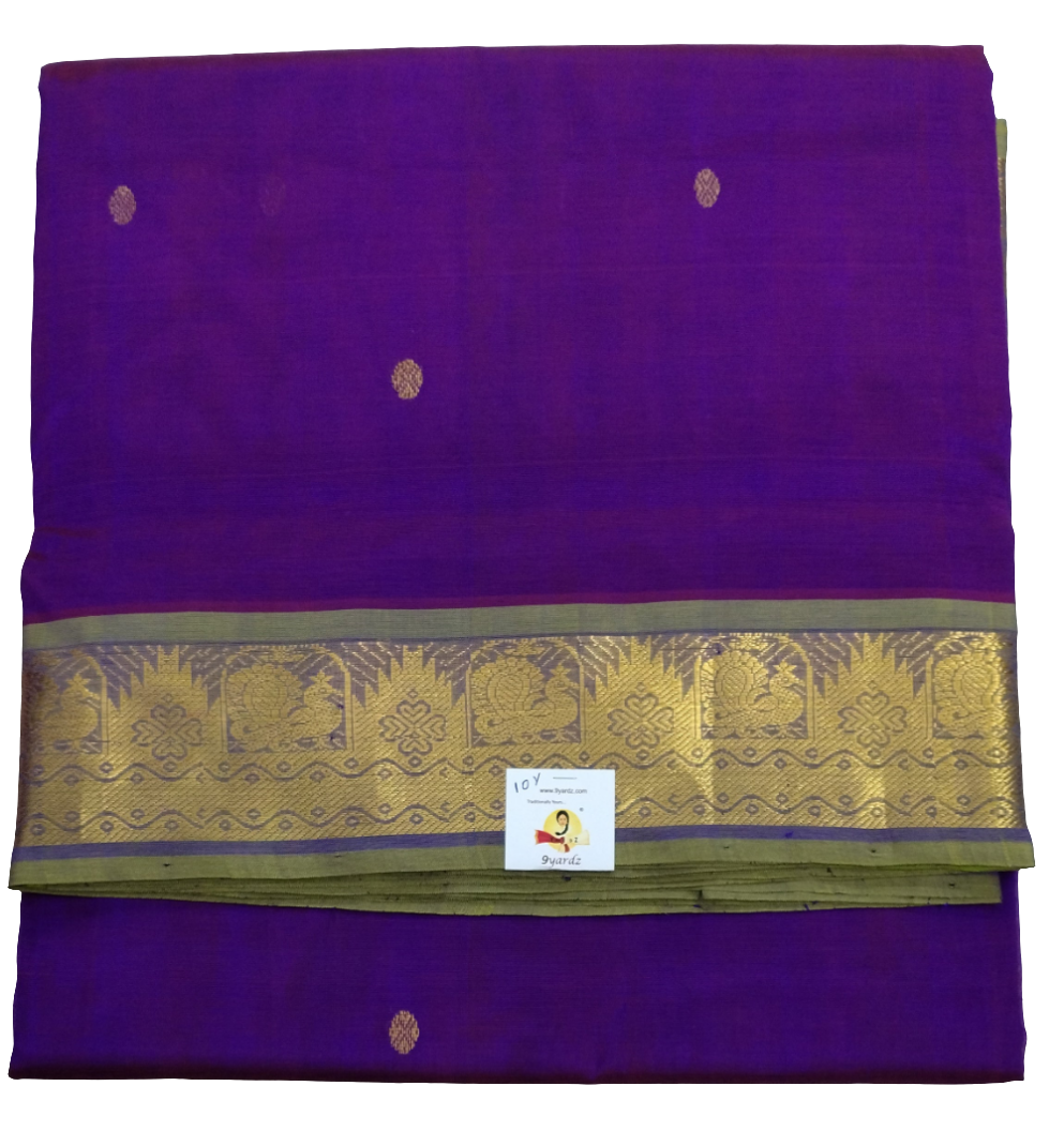 Pure silk cotton-  with butta, 10yards (madisar)