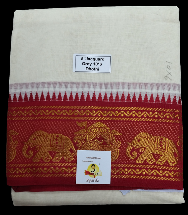 Cotton Dhothi Jacquard 10*6