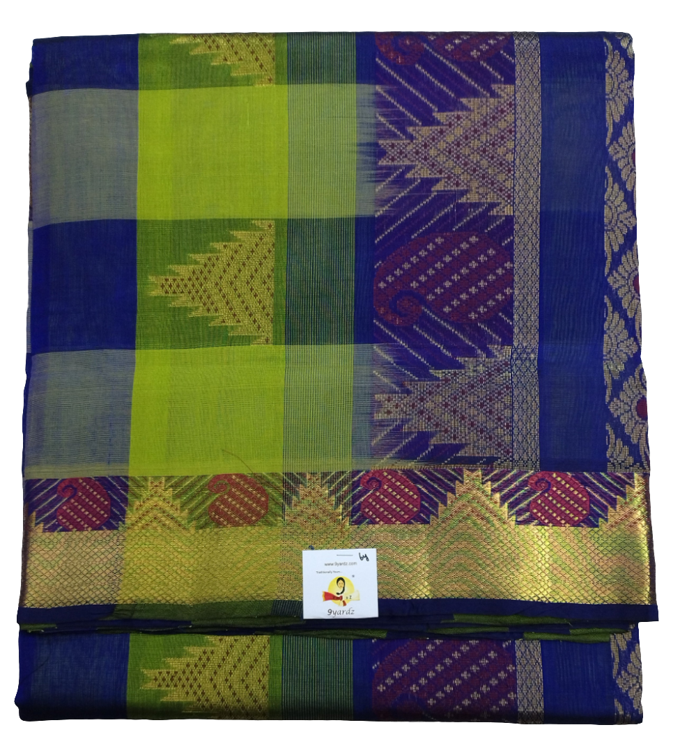 Pure silk cotton zari Palum Pazhamum Check