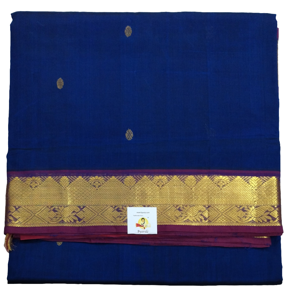 Pure silk cotton-  with butta, 10yards (madisar)