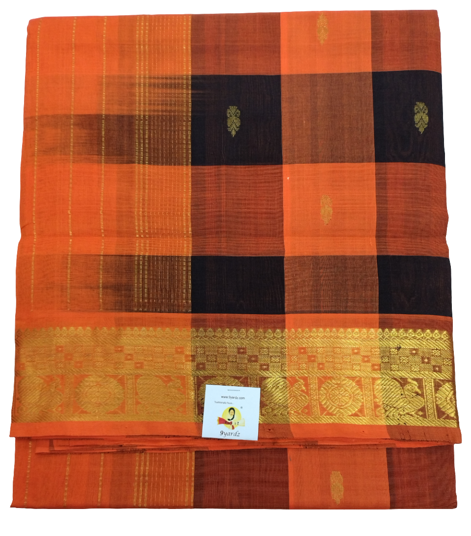 Pure silk cotton zari Palum Pazhamum Check