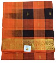 Load image into Gallery viewer, Pure silk cotton zari Pazhum Pazhamum Check