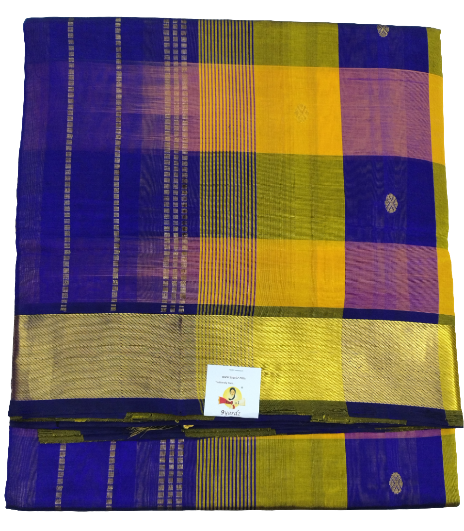 Pure silk cotton zari Palum Pazhamum Check