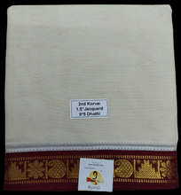 Load image into Gallery viewer, Pure cotton Muhurtham dhoti 9*5