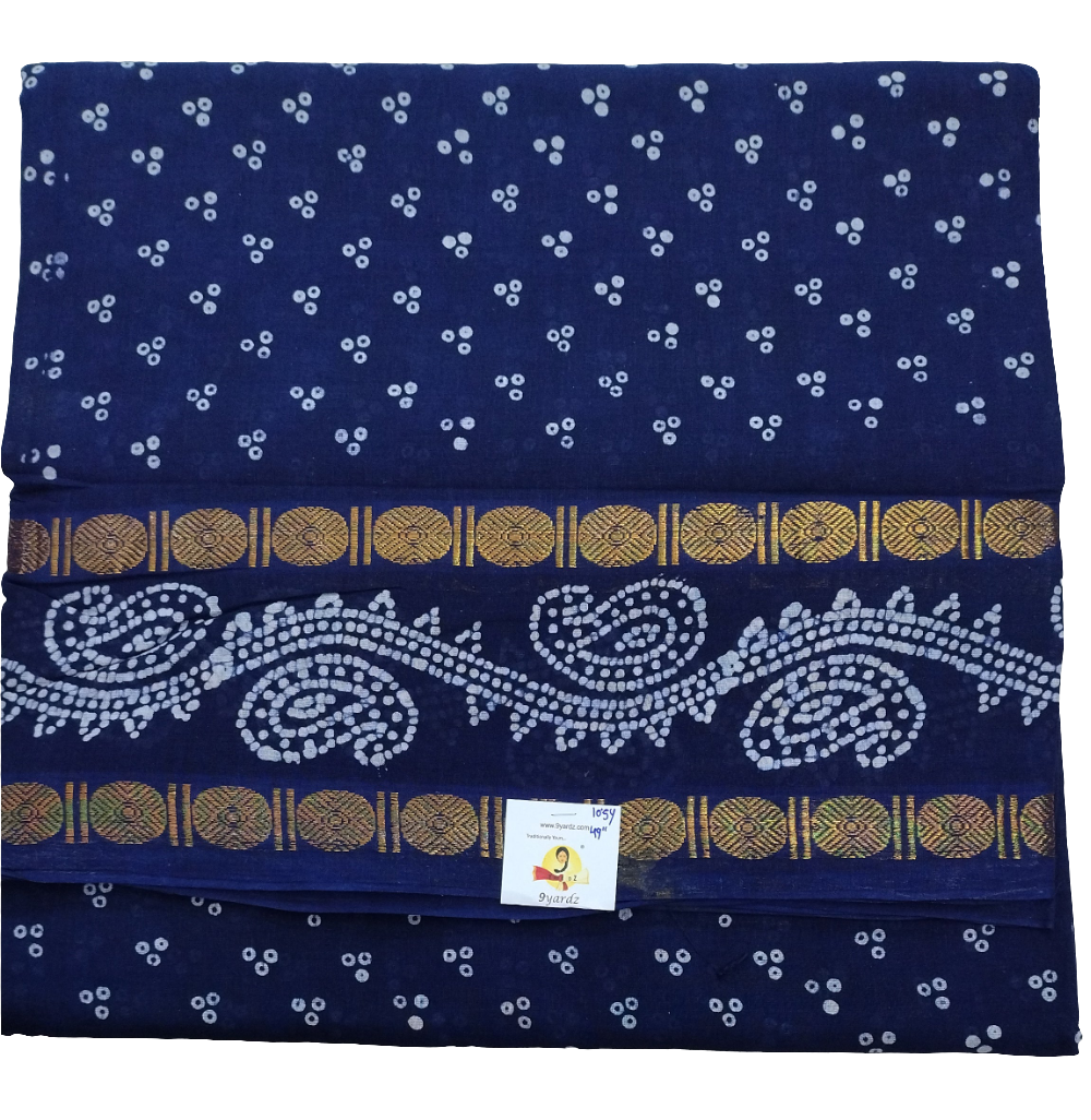 Sungudi cotton 10.5yards 49"