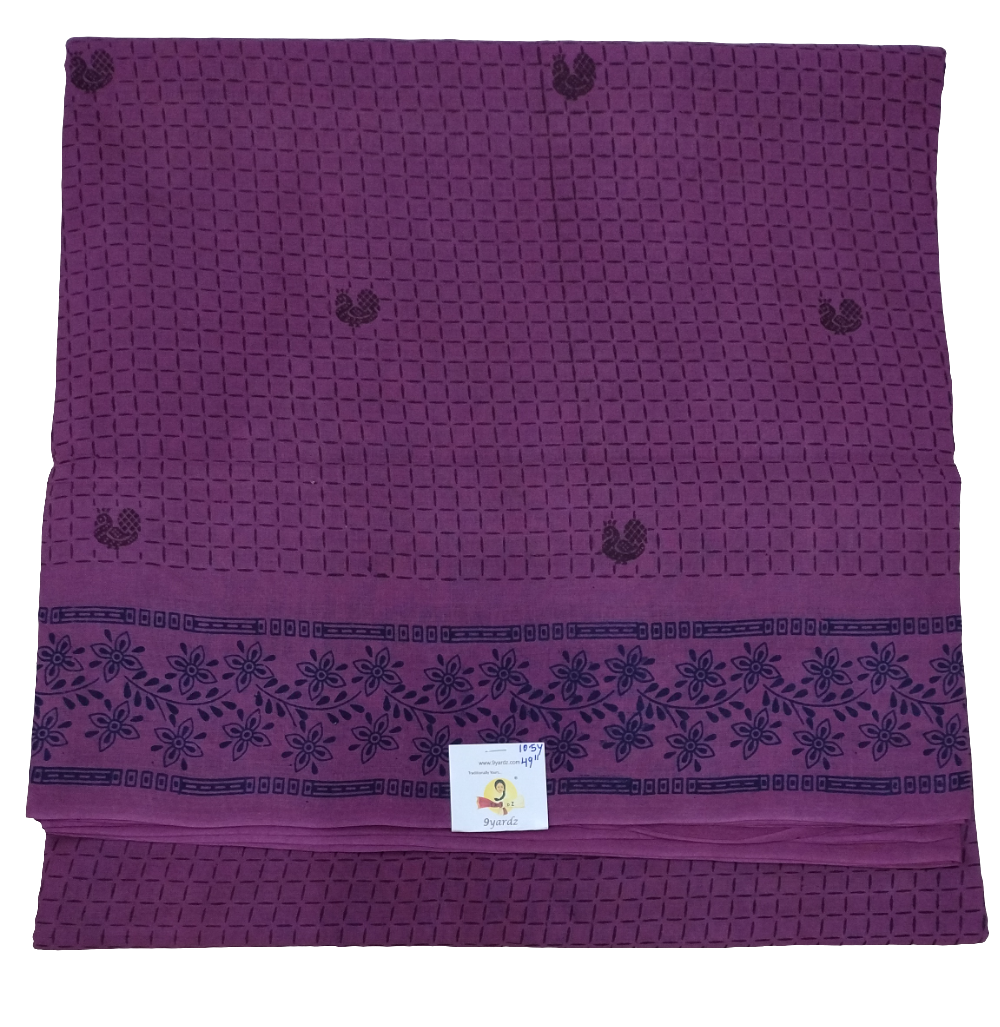 Sungudi cotton 10.5yards 49"