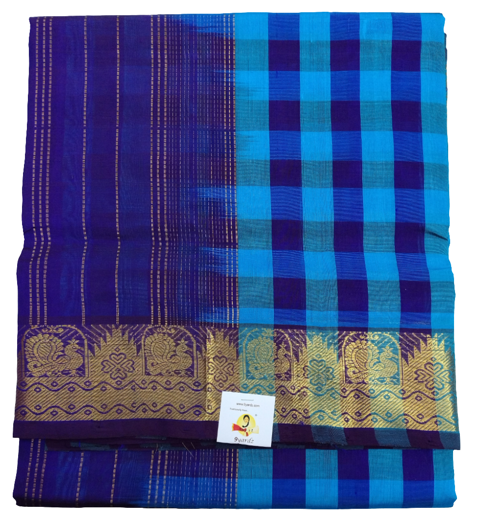Pure silk cotton zari Palum Pazhamum Check