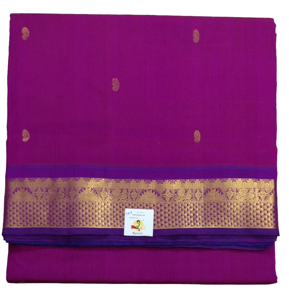 Pure silk cotton-  with butta, 10yards (madisar)