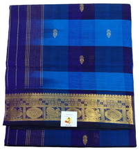 Load image into Gallery viewer, Pure silk cotton zari Pazhum Pazhamum Check