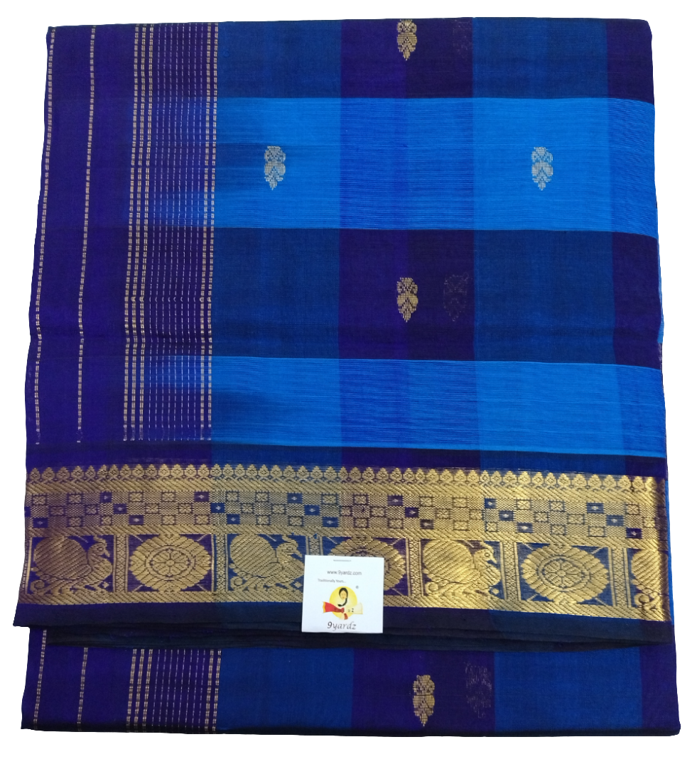 Pure silk cotton zari Pazhum Pazhamum Check