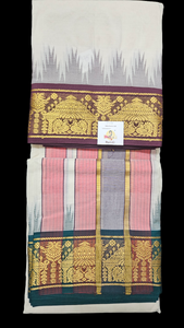 Pure cotton Muhurtham dhoti 9*5 Kanchi Mundhi