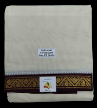 Load image into Gallery viewer, Pure cotton Muhurtham dhoti 9*5