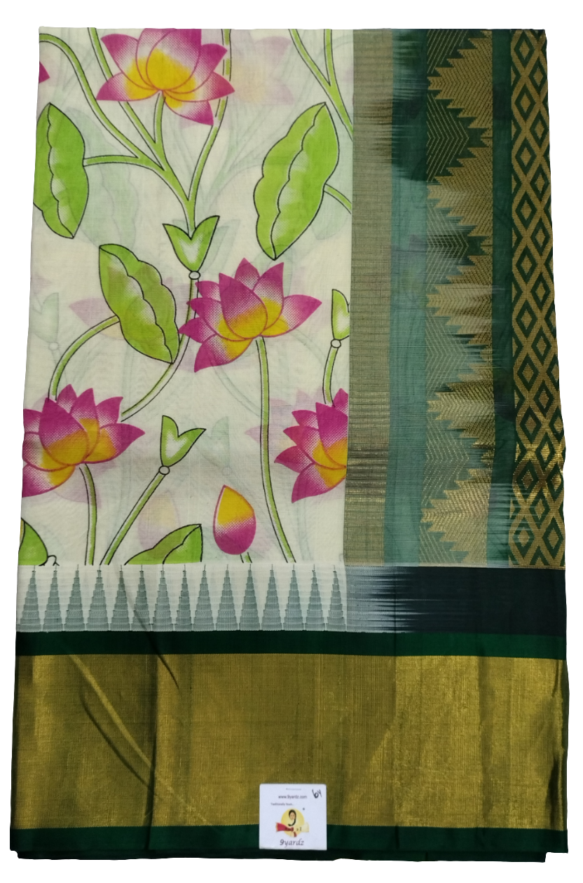 Pure silk cotton Printed 6 yards