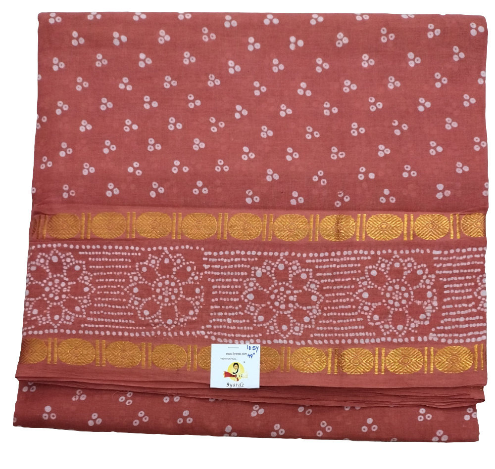 Sungudi cotton 10.5yards 49"