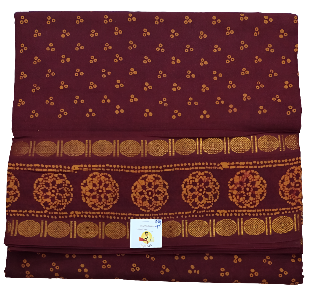 Sungudi cotton 10.5yards 49"