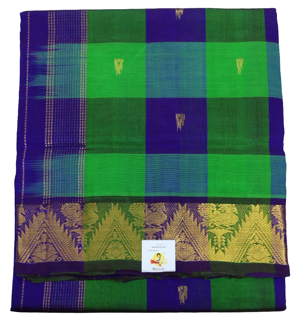 Pure silk cotton zari Palum Pazhamum Check
