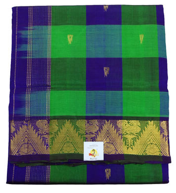 Pure silk cotton zari Pazhum Pazhamum Check