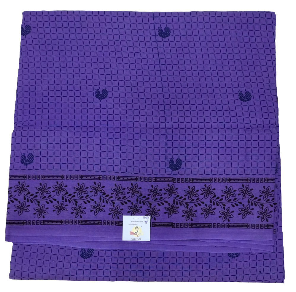 Sungudi cotton 10.5yards 49"