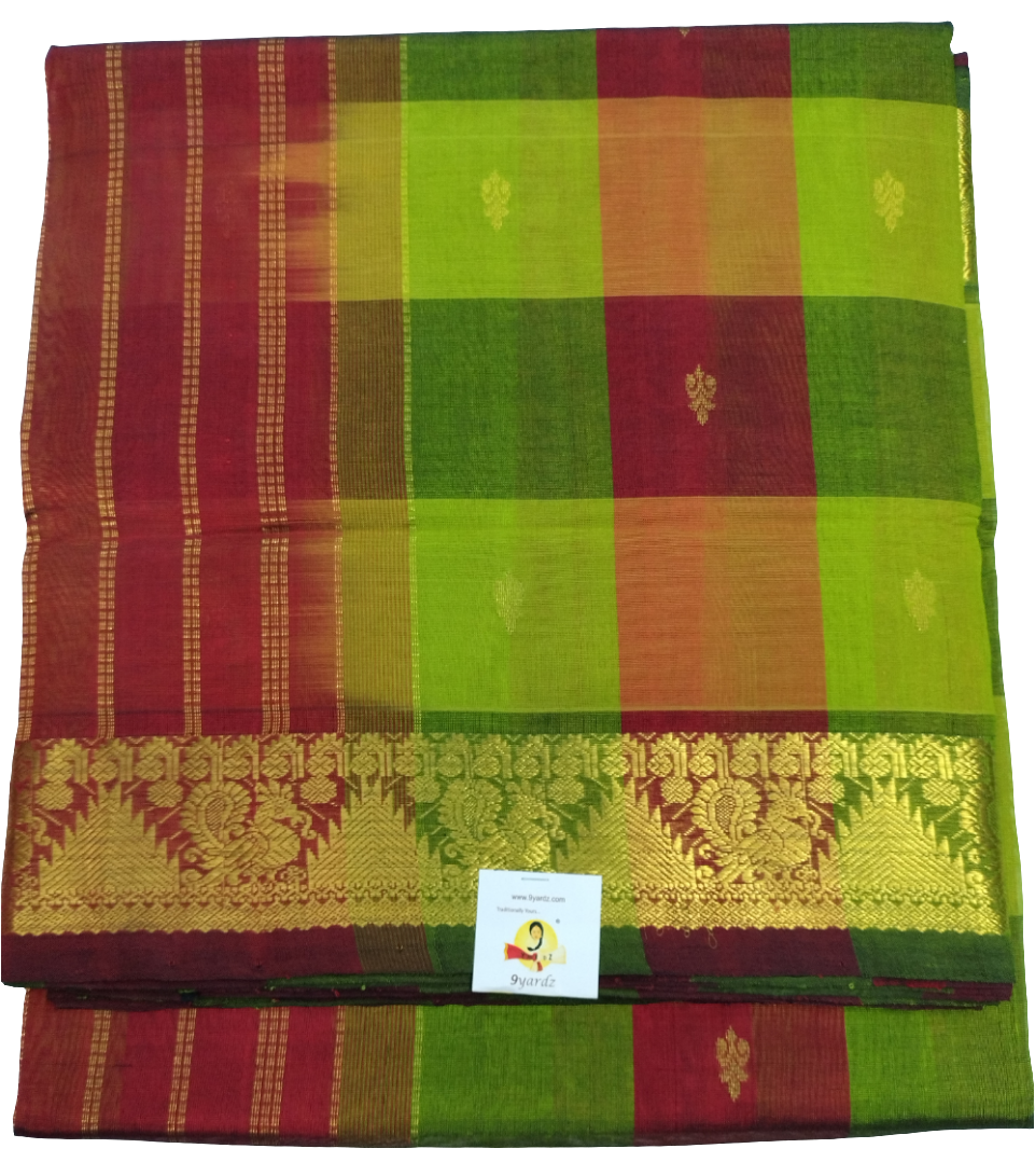 Pure silk cotton zari Palum Pazhamum Check