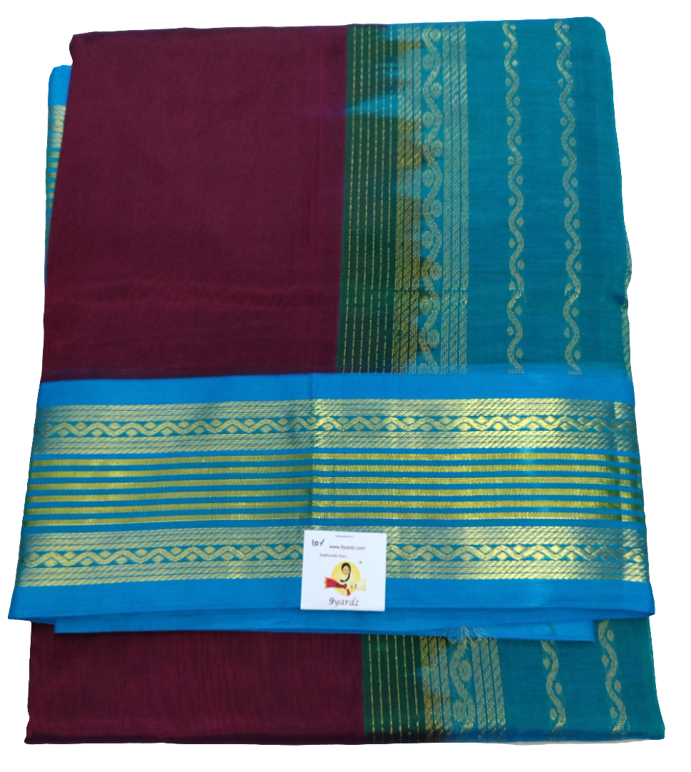 Pure silk cotton -Korvai 10yards madisar