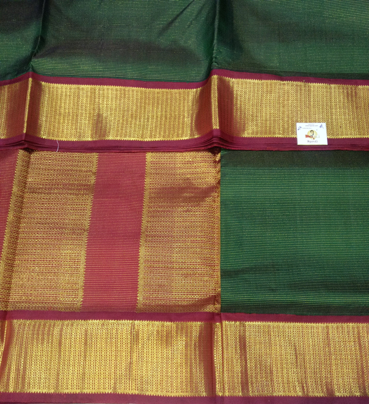 Pure Kanchipuram Silk Madisar Vairavoosi|10yards