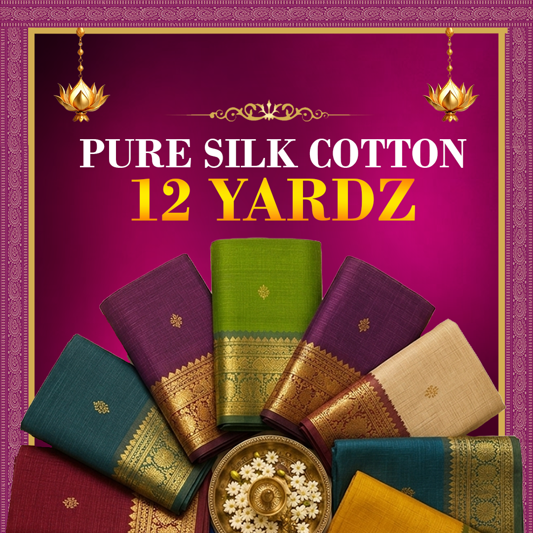 12 yards Pure silk cottton