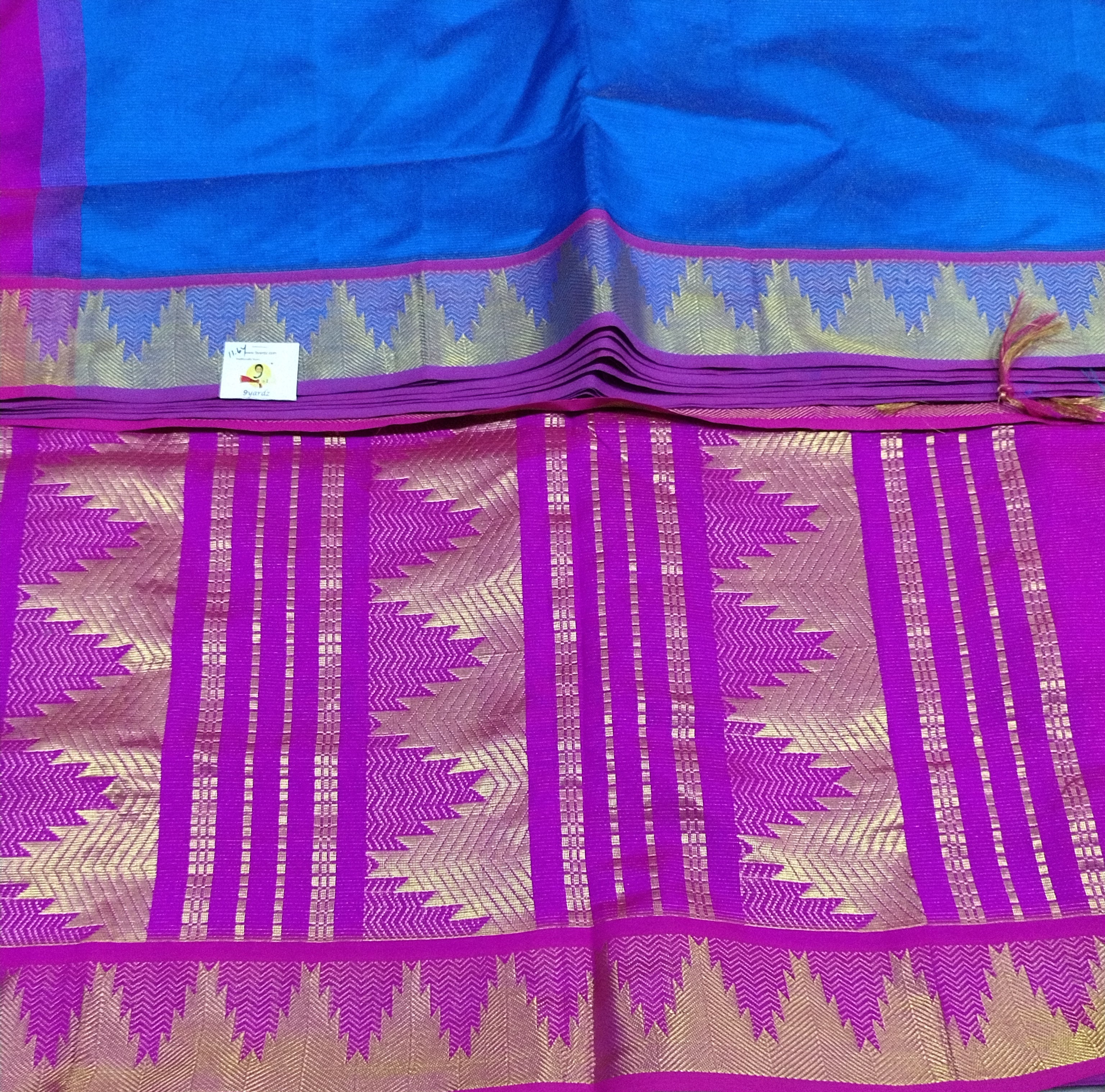 Semi Silk cotton Vairavoosi 11.6yardz
