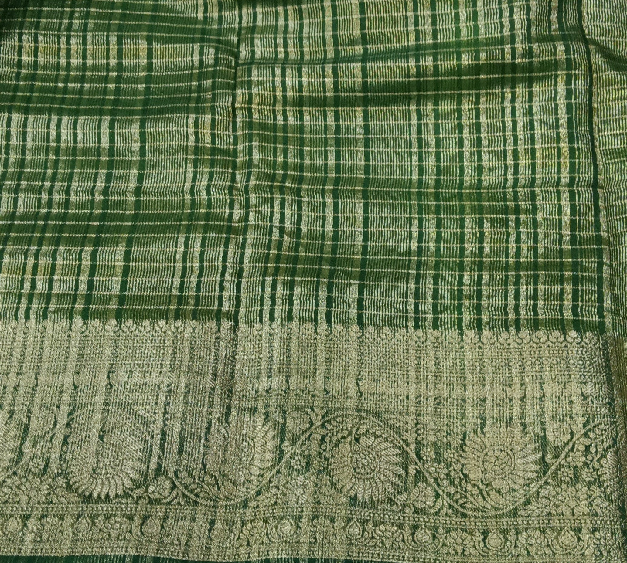 Mysore crepe silk checked (synthetic)