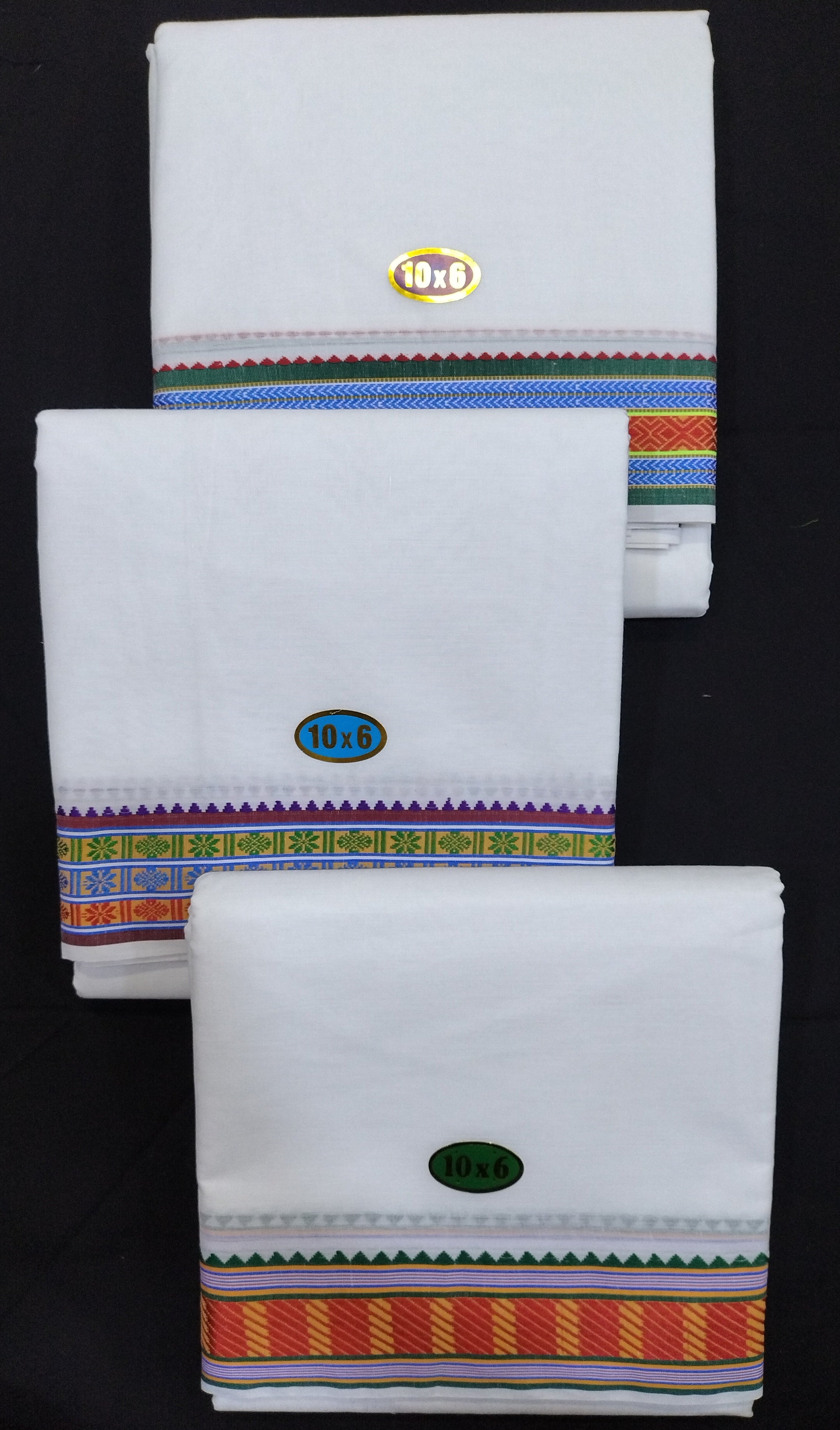 Cotton bleached dhoti 10*6
