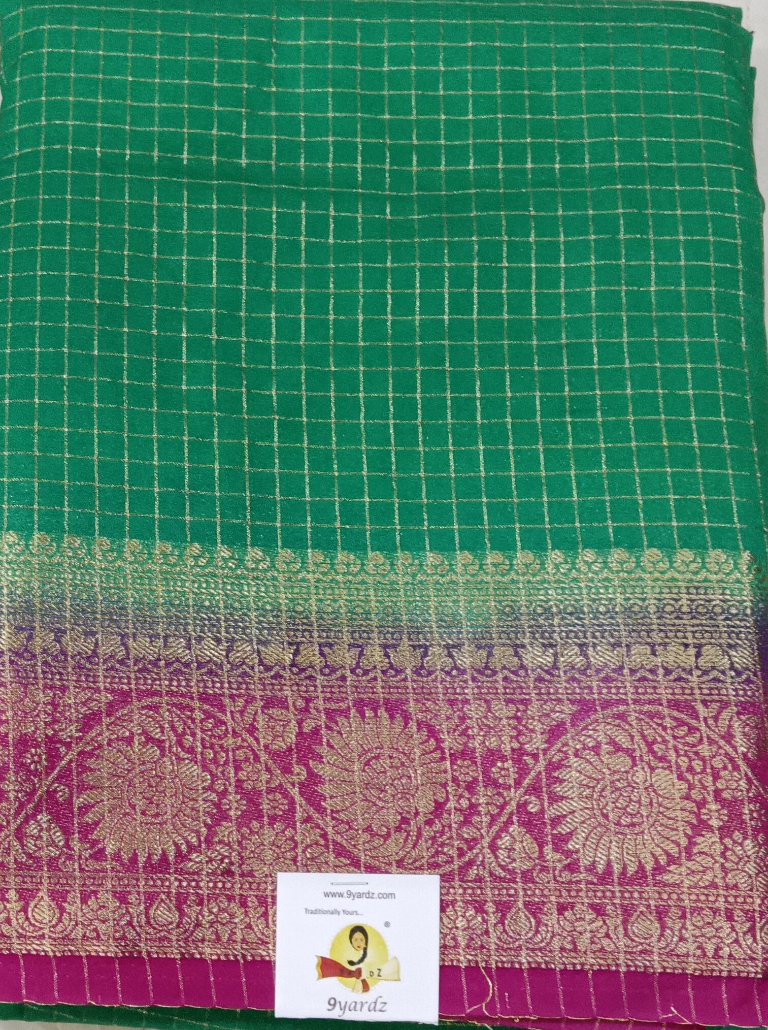 Mysore crepe silk checked (synthetic)