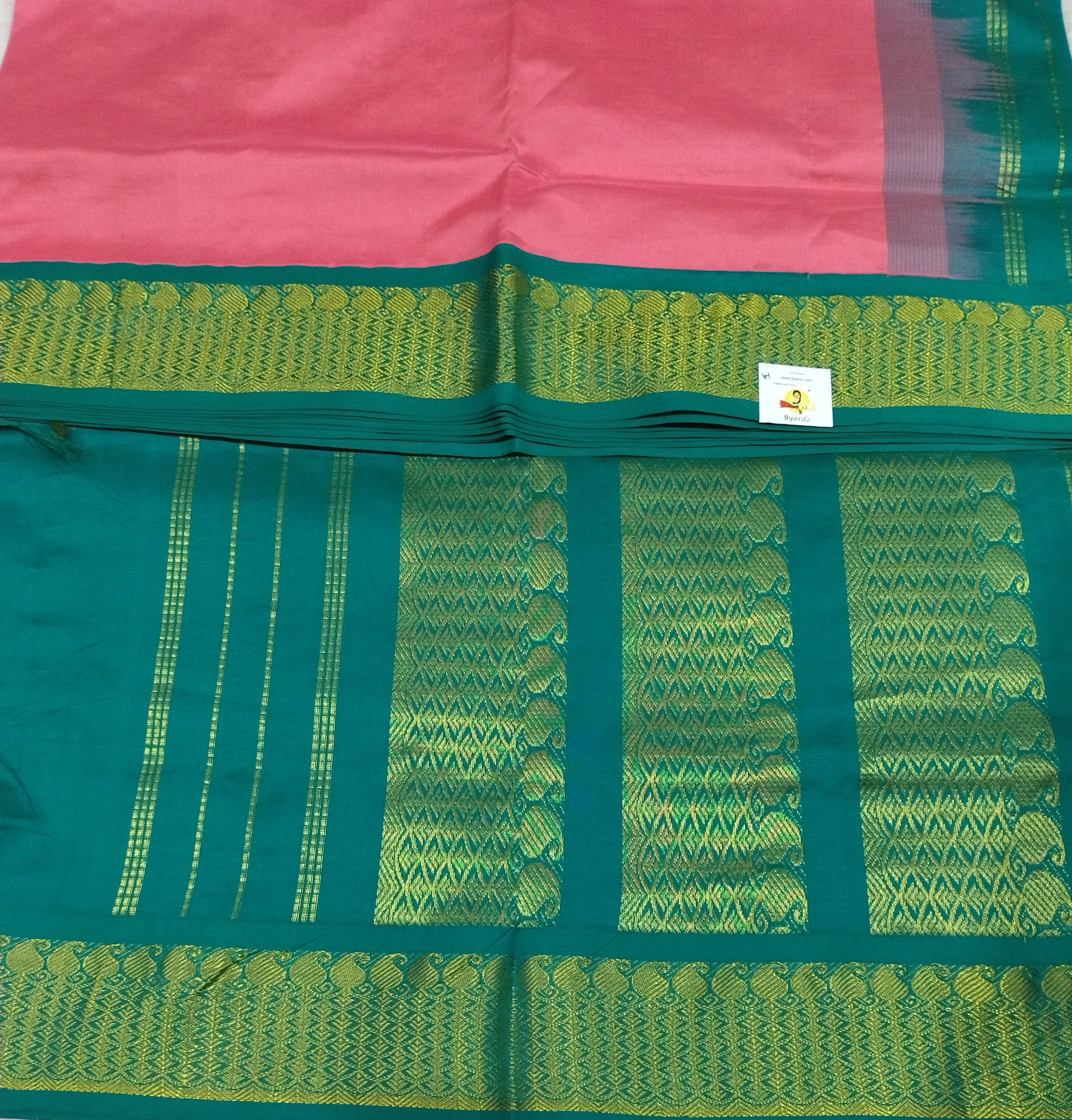 Semi silk Plain Korvai 6Yards