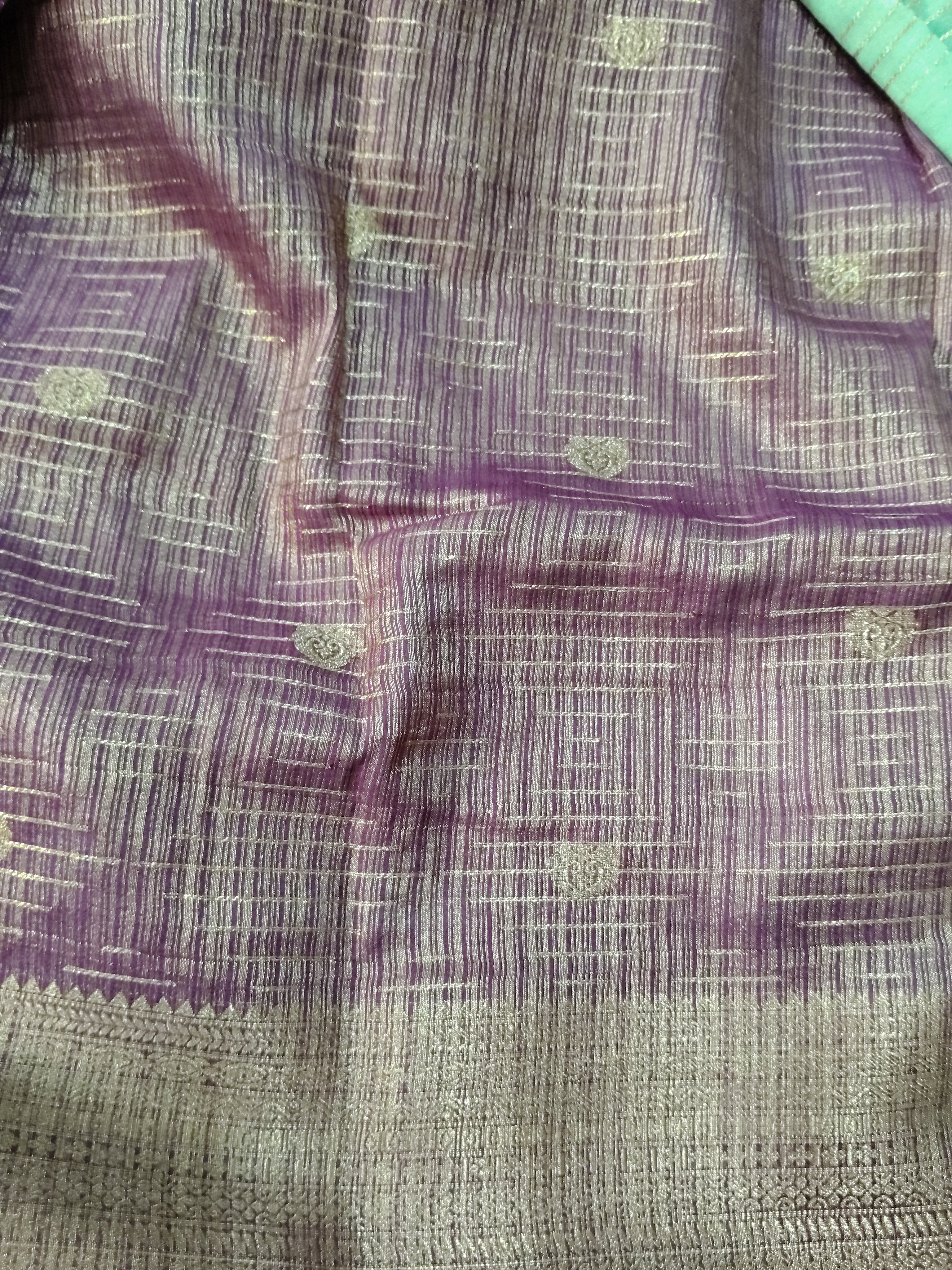 Mysore crepe silk checked (synthetic)